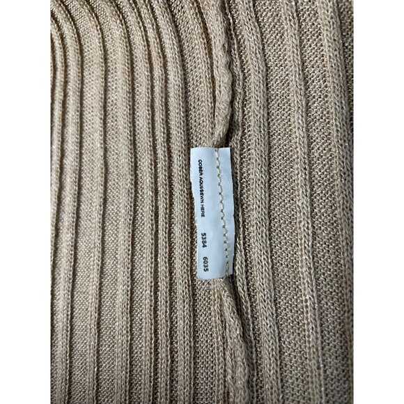 MNG Cardigan Sweater Size Small Open Front Ribbed Beige Neutral Cozy Knitwear - Picture 5 of 7